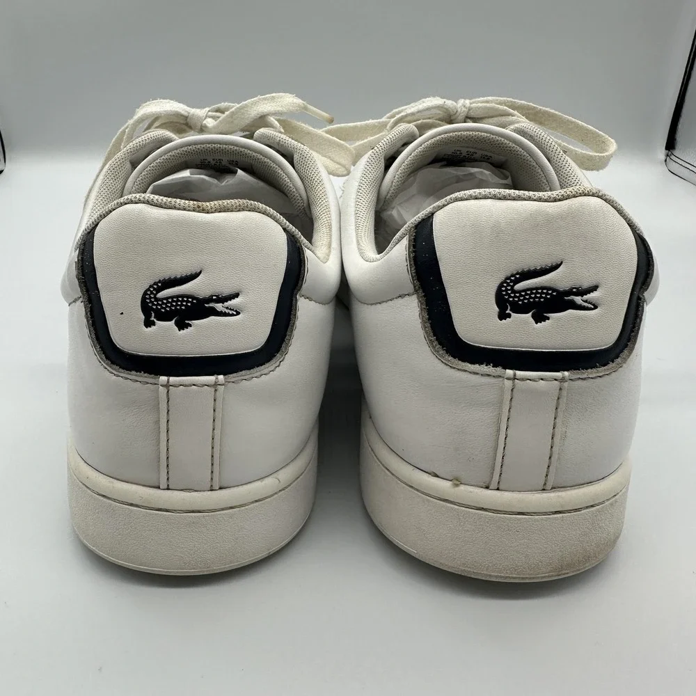Lacoste‎ Carnaby BL 21 1 Shoes Mens Size 11.5 White Leather Sneakers Casual